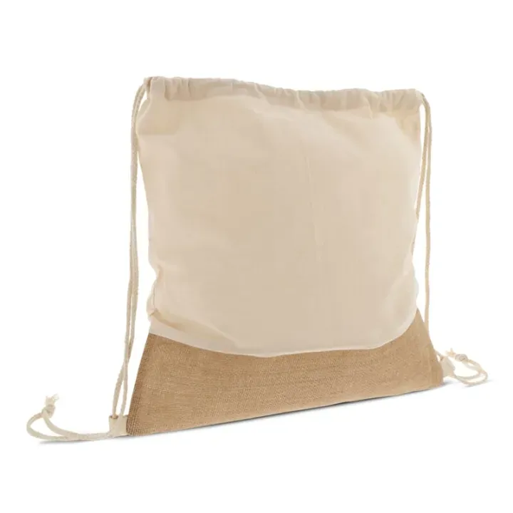 Drawstring bag Jute with cotton cords 38x41cm - LT95270 (N0054)